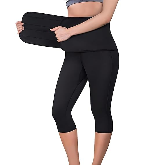 
                      
                        Women’s Adjustable High Waist Yoga Capris With Sweat Belt Enhancing Slim Fits
                      
                    