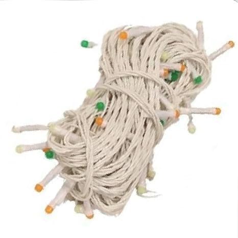 VESPA 48 LED Tricolor led String Lights with 8 Modes | 36 Ft of Heavy-Duty Copper Pixel TIRANGA Fairy Lights with 8 Flashing Modes– Perfect for Republic Day, New Year, Home Décor, Balconies,
