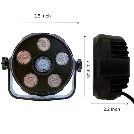 
                      
                        6LED Mini Par DJ Lights Plug Cable Ideal for Festivals & Parties - Multicolor
                      
                    