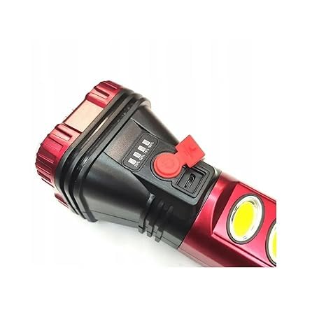REPISH Powerful flashlights Solar LED Flashlight with COB Work Lights t USB Rechargeable Torch Light Outdoor Camping Lantern Lamp Alkingline