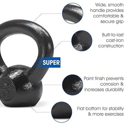 
                      
                        Kettlebell Dumbbell 2KG UPTO 8KG Home & GYM Workouts Fitness - Black
                      
                    