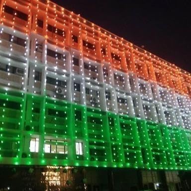 VESPA 48 LED Tricolor led String Lights with 8 Modes | 36 Ft of Heavy-Duty Copper Pixel TIRANGA Fairy Lights with 8 Flashing Modes– Perfect for Republic Day, New Year, Home Décor, Balconies,