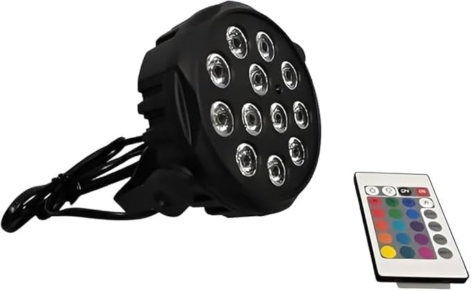 
                      
                        12LED Mini DJ Par Lights with Remote Control Festivals & Parties - Multicolor
                      
                    