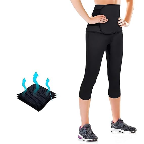 
                      
                        Women’s Adjustable High Waist Yoga Capris With Sweat Belt Enhancing Slim Fits
                      
                    