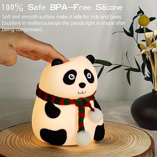 
                      
                        Panda LED Night Lights Lamp Soft Silicone Touch & Rechargeable
                      
                    