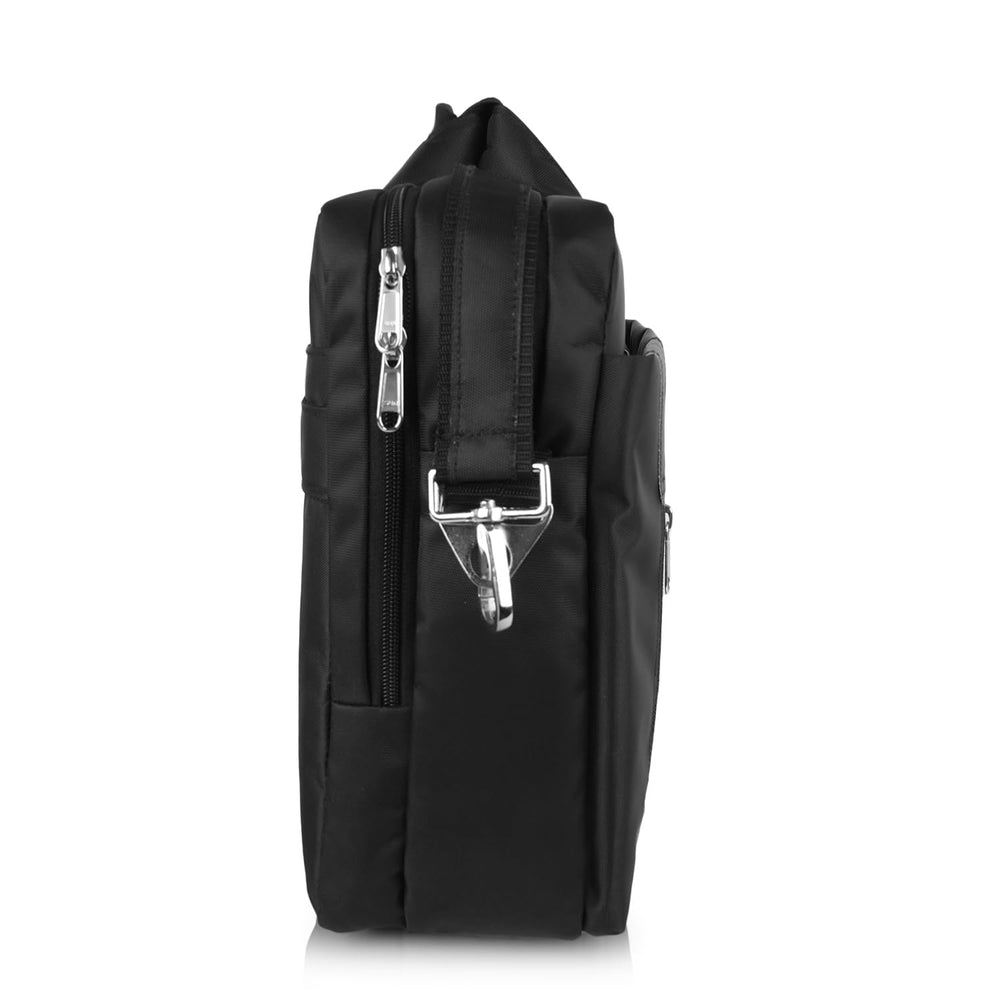 
                      
                        Stylish Black Water-Resistant Laptop Bag | Messenger Design for Office & Travel
                      
                    