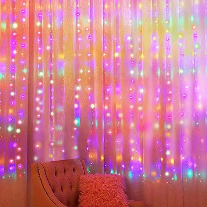 
                      
                        Fairy Curtain Lights With Remote Control - Multicolor
                      
                    