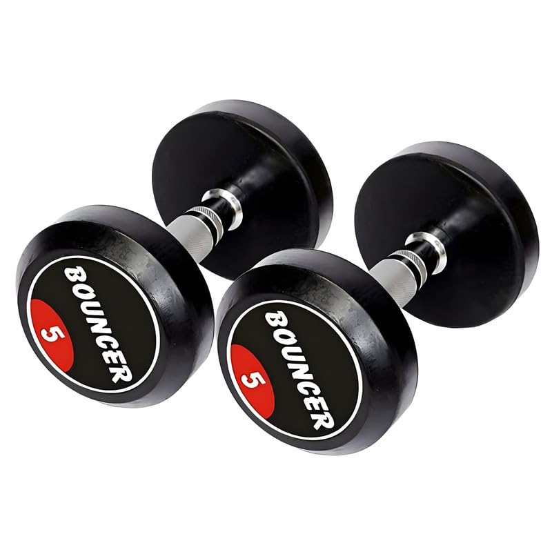 Bouncer Dumbbells 2.5KG UPTO 12.5KG, GYM & Home workout Set of 2 - Black