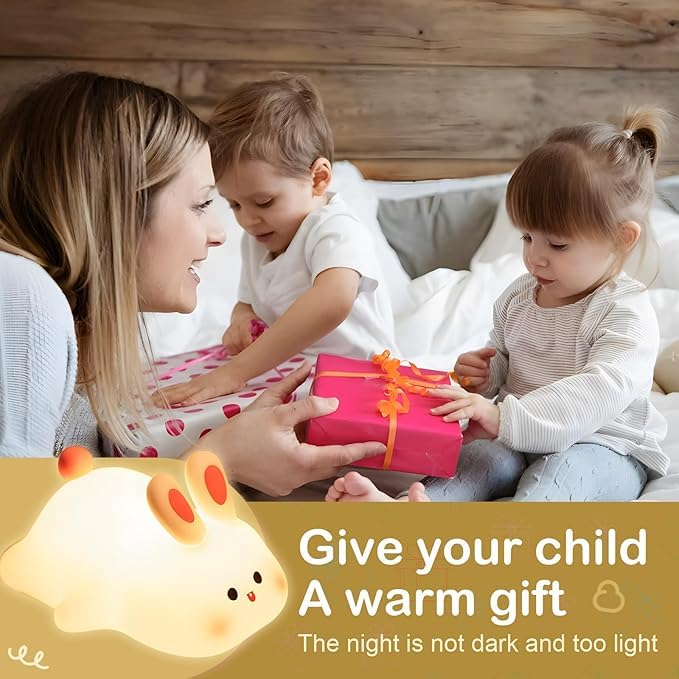 
                      
                        Sleeping Rabbit LED Night Lights Lamp Soft Silicone Touch & Rechargeable
                      
                    