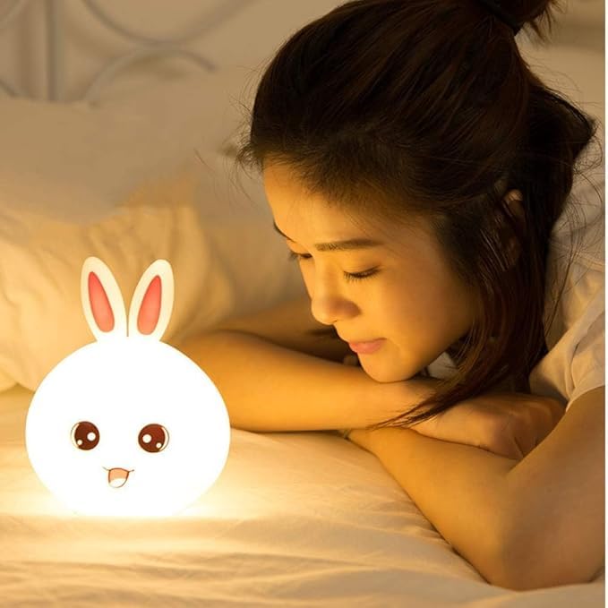 
                      
                        Cute Rabbit LED Night Lights Lamp Soft Silicone Touch & Rechargeable
                      
                    