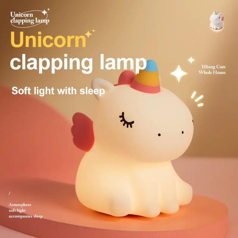 
                      
                        Sitting Unicorn LED Night Lights Lamp Soft Silicone Touch & Rechargeable
                      
                    