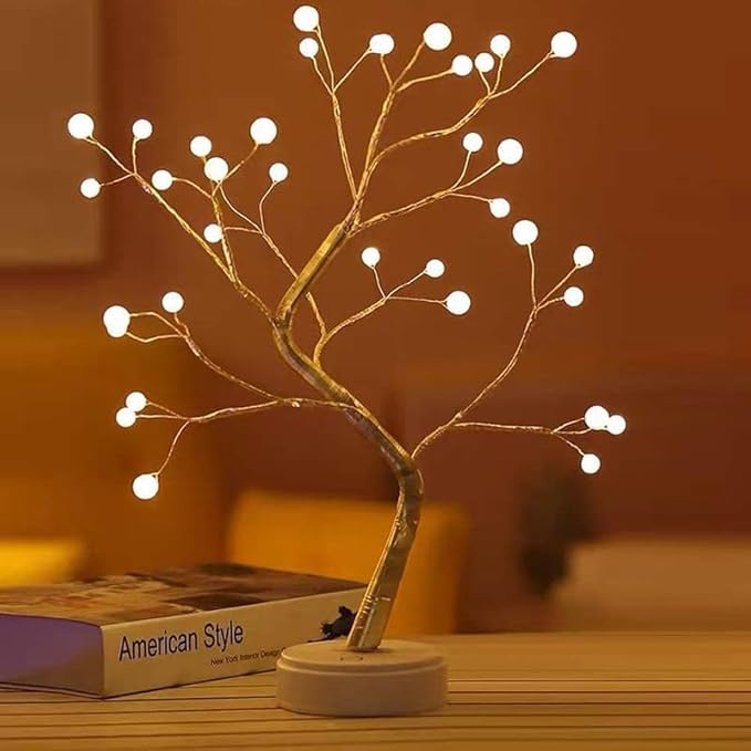 Bonsai LED Tree Night Lamp with 36 LED Lights - Warm White