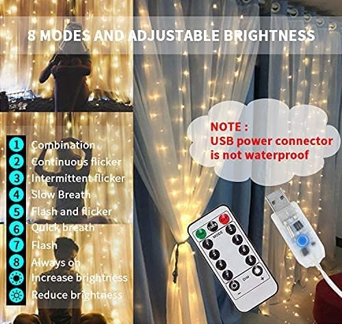 
                      
                        Fairy Curtain Lights With Remote Control - Warm White
                      
                    