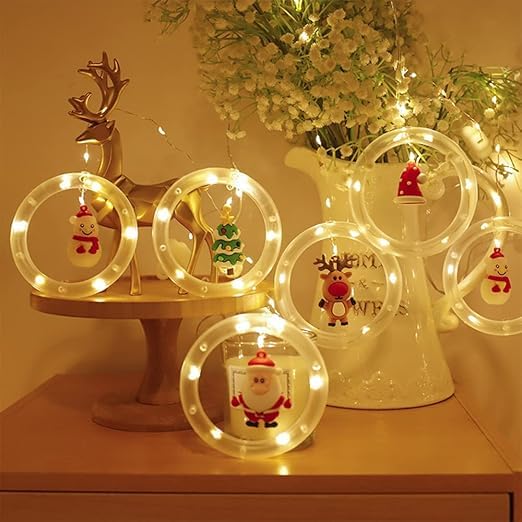 
                      
                        VESPA Eed Special Lights - Featuring 6 Star and 6 Heart-Shaped Lights with Santa Claus Accents, Perfect for Diwali and Indoor Décor (Warm White)
                      
                    