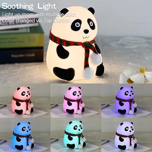 
                      
                        Panda LED Night Lights Lamp Soft Silicone Touch & Rechargeable
                      
                    