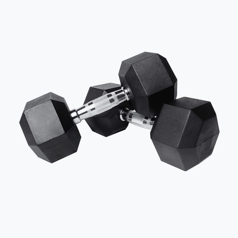 Hexa Dumbbell 2.5KG UPTO 12.5KG Home & GYM Workouts Fitness Set of 2