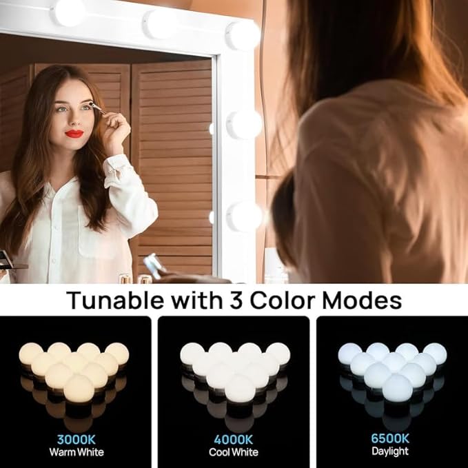 
                      
                        Vanity Mirror 10 LED Night Lights With 3 Color Modes
                      
                    
