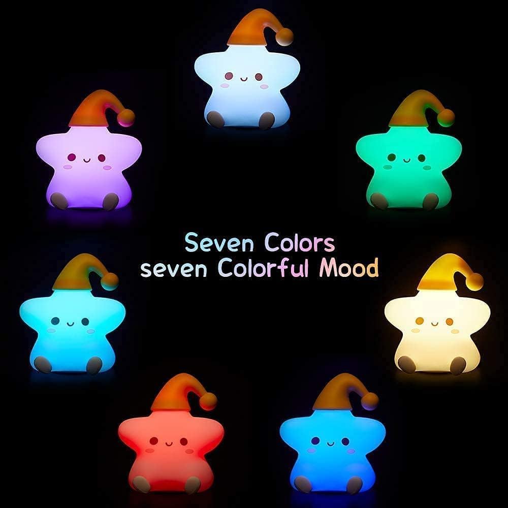 
                      
                        Star LED Night Lights Lamp Soft Silicone Touch & Rechargeable
                      
                    