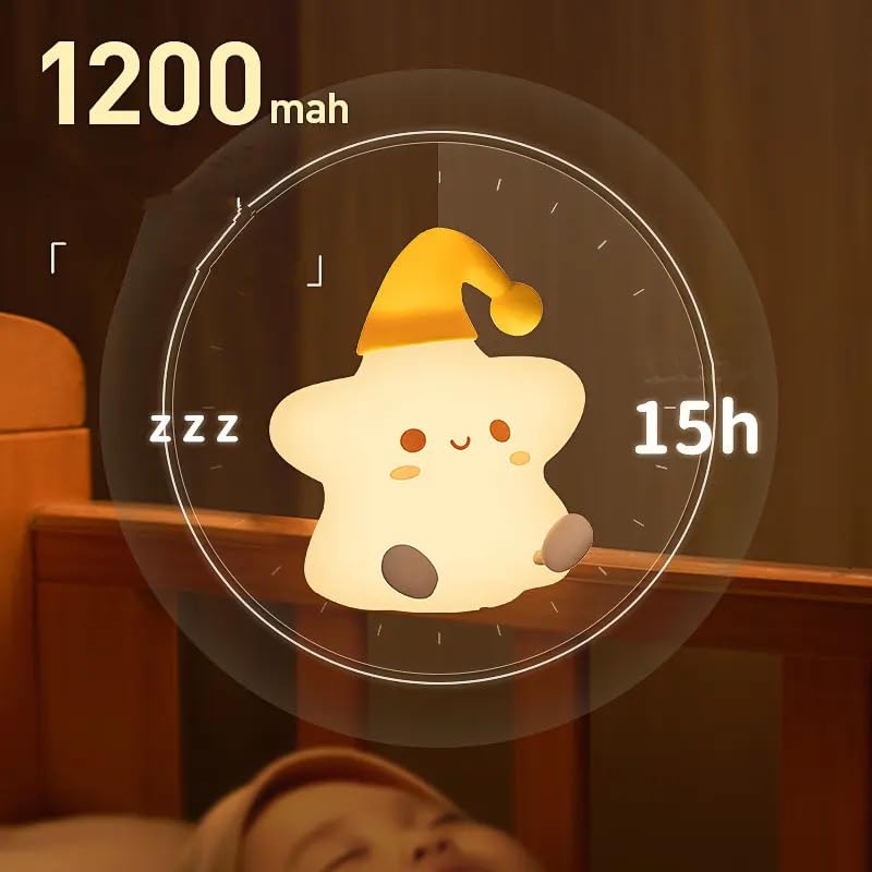 
                      
                        Star LED Night Lights Lamp Soft Silicone Touch & Rechargeable
                      
                    