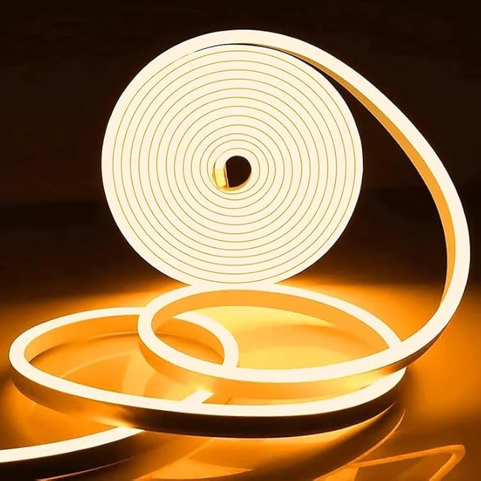 5 METER Neon Lights & 12V Adapter Silicone Flexible LED Strip Lights - W-White