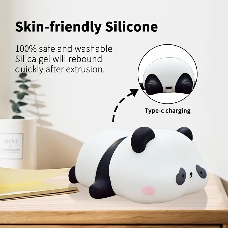 
                      
                        Sleeping Panda LED Night Lights Lamp Soft Silicone Touch & Rechargeable
                      
                    