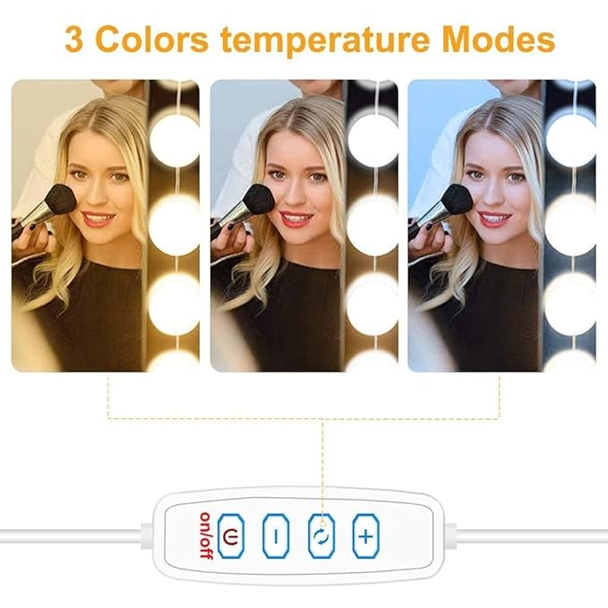 
                      
                        Vanity Mirror 10 LED Night Lights With 3 Color Modes
                      
                    
