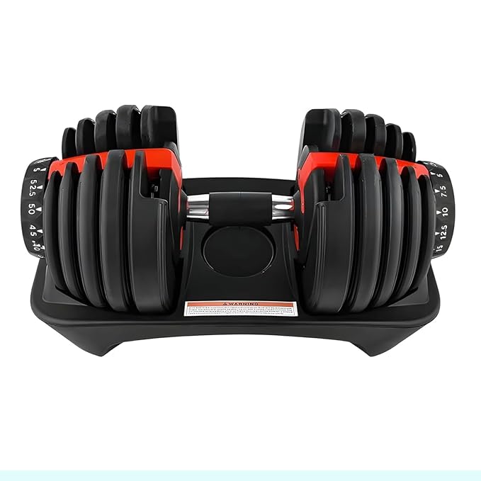 2.5-24Kg Quick Select Adjustable Dumbbell, Enhanced 15-Points Safety Locking System, Single, Black - Space-Saving, Durable, and Ergonomic Design for Home Gym
