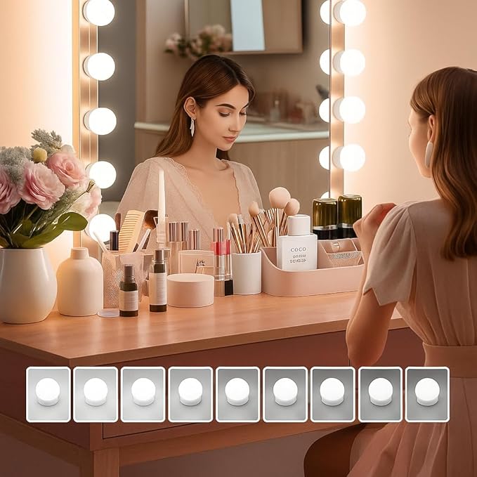 Vanity Mirror 10 LED Night Lights With 3 Color Modes