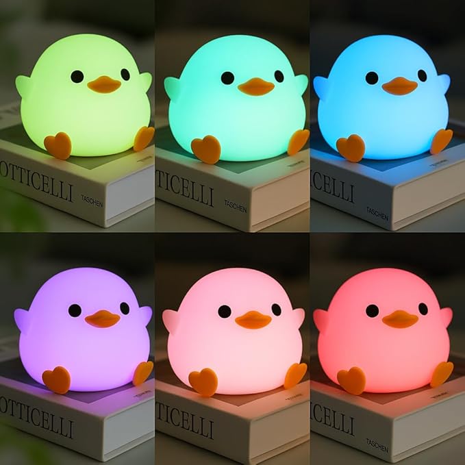 DODO Duck LED Night Lights Lamp Soft Silicone Touch & Rechargeable