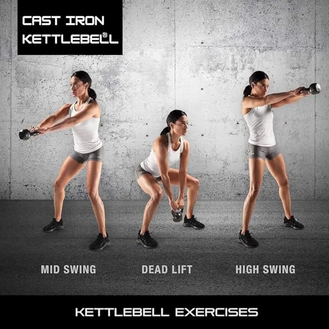 
                      
                        Kettlebell Dumbbell 2KG UPTO 8KG Home & GYM Workouts Fitness - Black
                      
                    