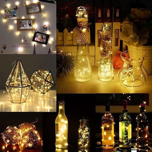 
                      
                        Pack Of 5 Cork Bottle Fairy String Lights With Battery Operated - Warm White
                      
                    