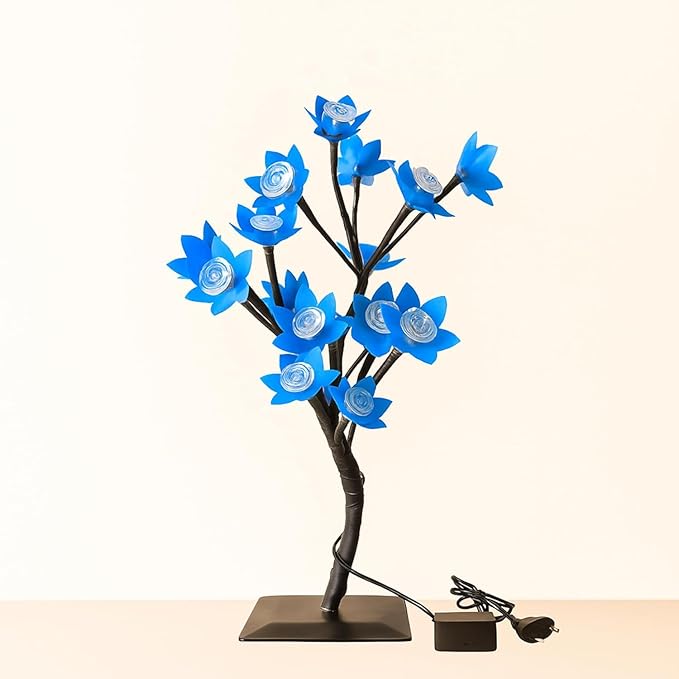 Bonsai LED Tree Night Lamp with 24 LED Lights - Blue