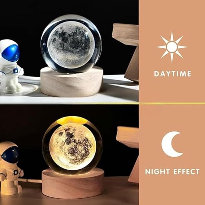 
                      
                        3D Crystal Wooden Base Moon Globe Night Lights
                      
                    