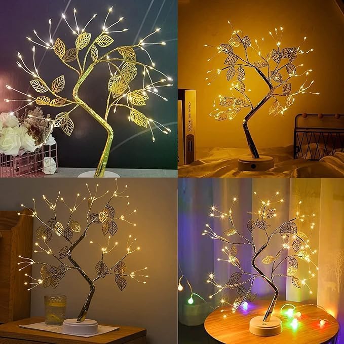 Bonsai LED Tree Night Lamp with 72 LED Lights - Warm White