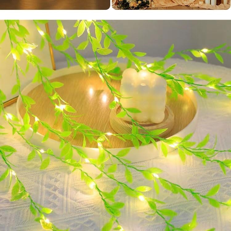
                      
                        Leaf Curtain String Lights - Warm White Curtain Glow
                      
                    
