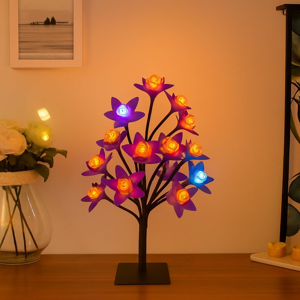 Bonsai LED Tree Night Lamp with 24 LED Lights - Purple