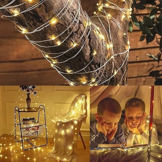 VESPA 300-LED Curtain String Lights, 8 Lighting Modes, 3-Meter Fairy Lights for Indoor and Outdoor Use, Ideal for Diwali, Christmas, Weddings (USB Powered with Remote, WW-Color, Pack of 1)