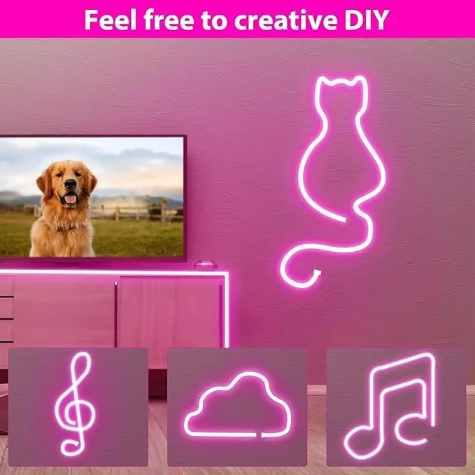 
                      
                        5 METER Neon Lights & 12V Adapter Silicone Flexible LED Strip Lights - Pink
                      
                    
