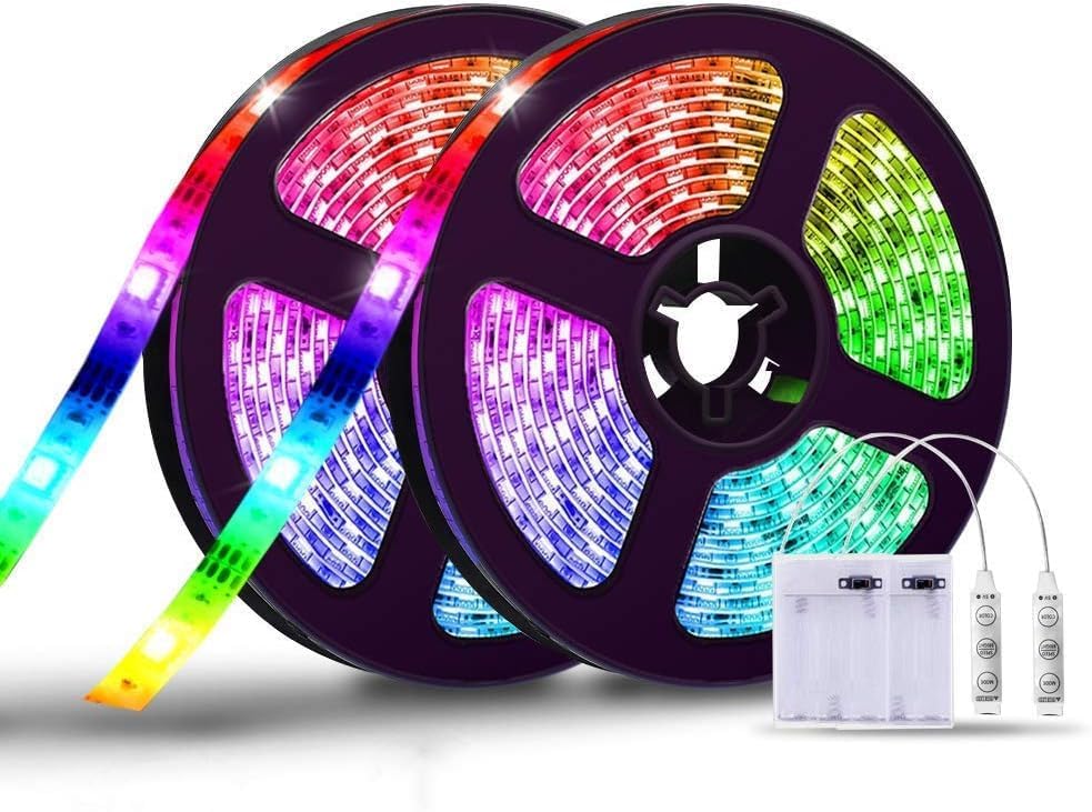 SAMEILI RGB USB Twinkle Smart Fairy Light String 10 Meter 66 LED White Wire Music Bluetooth Mesh APP IR Remote DIY Control Sync Color Chasing IP65 Multicolor (Pack of 1)