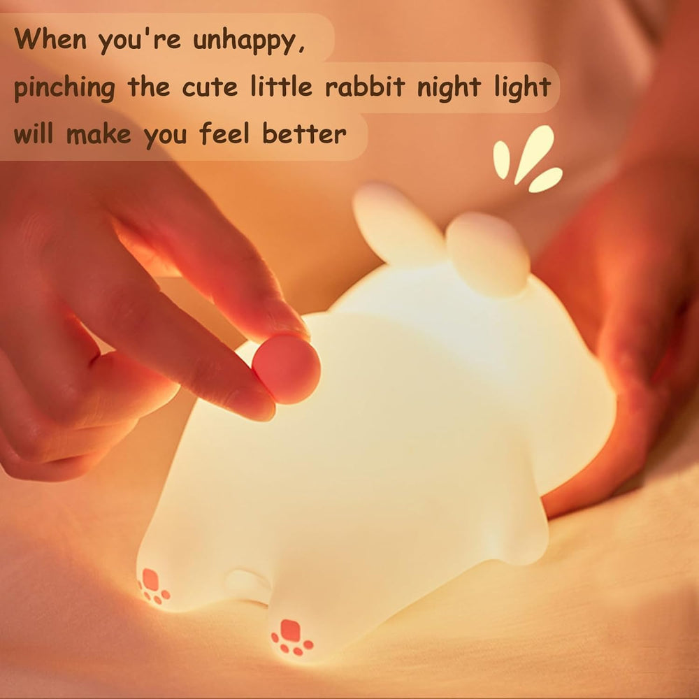 
                      
                        Sleeping Rabbit LED Night Lights Lamp Soft Silicone Touch & Rechargeable
                      
                    