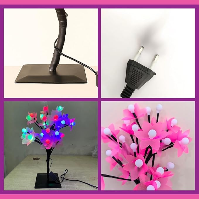 
                      
                        Bonsai LED Tree Night Lamp with 24 LED Lights - Pink
                      
                    
