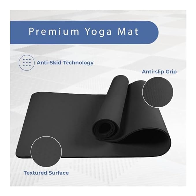 
                      
                        Premium TPE Yoga Mat for Men & Women | Non-Slip Exercise Mat| 4mm, 6mm/ 8mm Thick for Comfort & Joint Support | Ideal for Yoga, Pilates, Home Gym Workouts
                      
                    