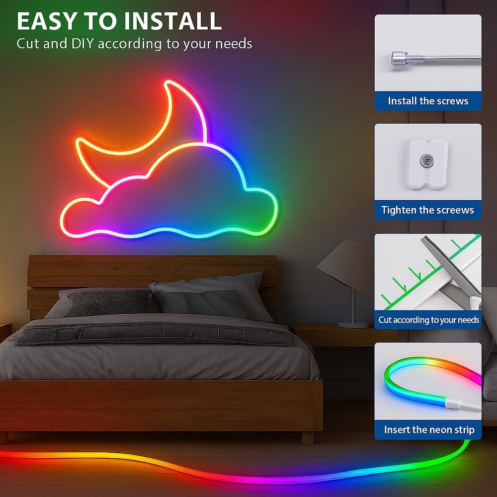 
                      
                        5 METER Neon Lights & 12V Adapter Silicone Flexible LED Strip Lights - RGB
                      
                    