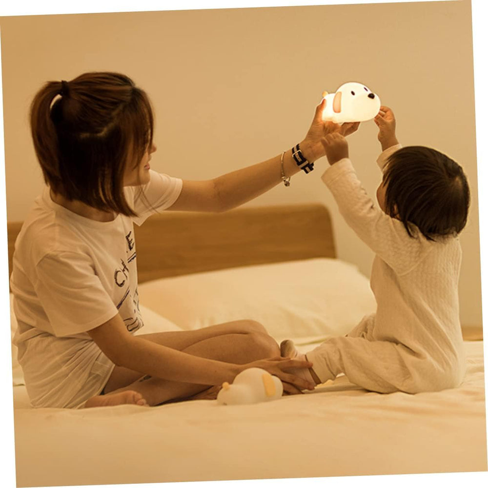
                      
                        Cute Puppy LED Night Lights Lamp Soft Silicone Touch & Rechargeable
                      
                    