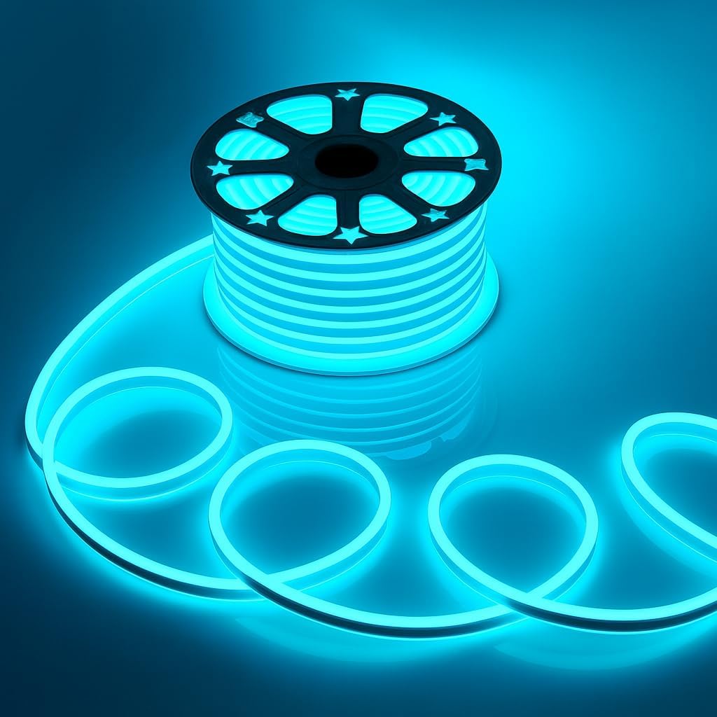 5 METER Neon Lights & 12V Adapter Silicone Flexible LED Strip Lights - ICE Blue