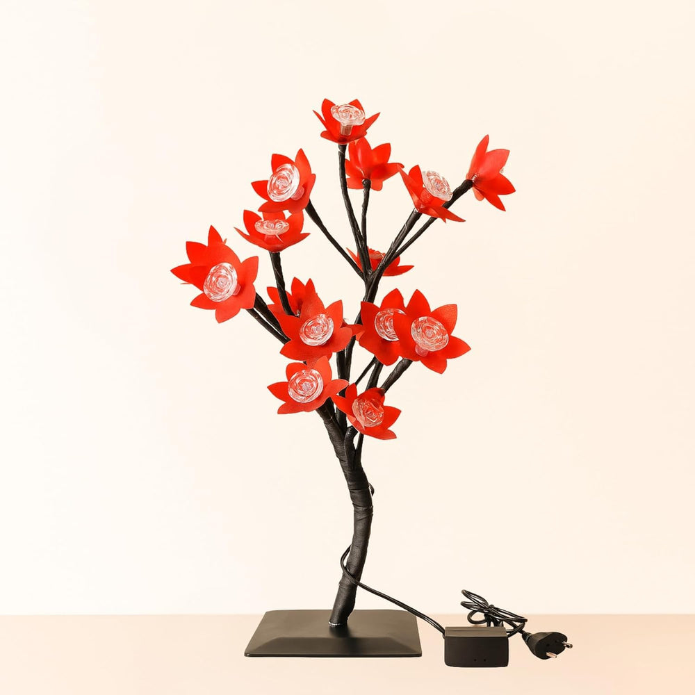 Bonsai LED Tree Night Lamp with 24 LED Lights - Red