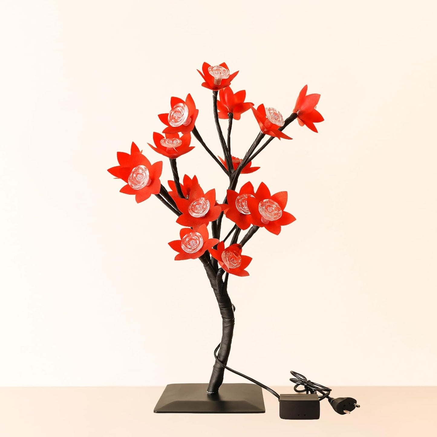 Bonsai LED Tree Night Lamp with 24 LED Lights - Red