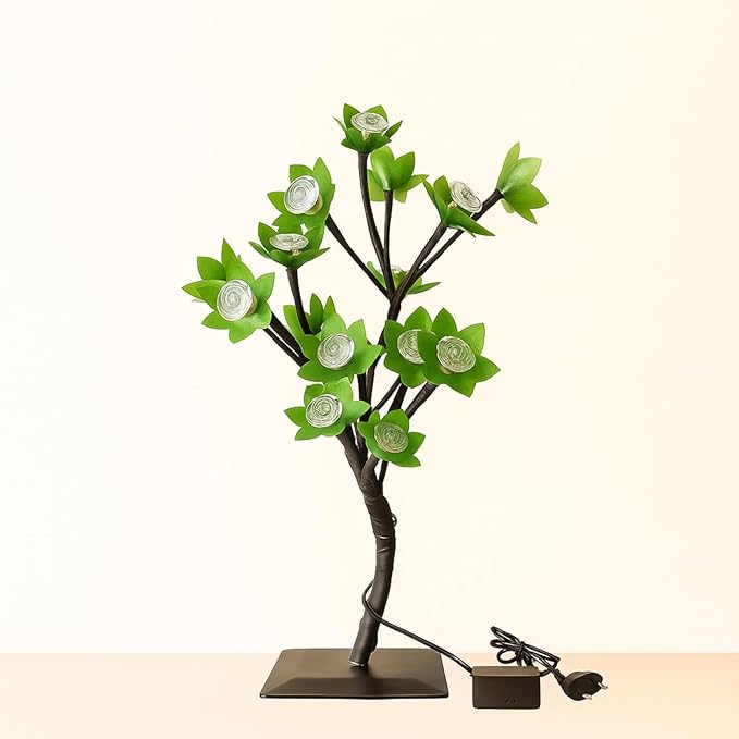 Bonsai LED Tree Night Lamp with 24 LED Lights - Green
