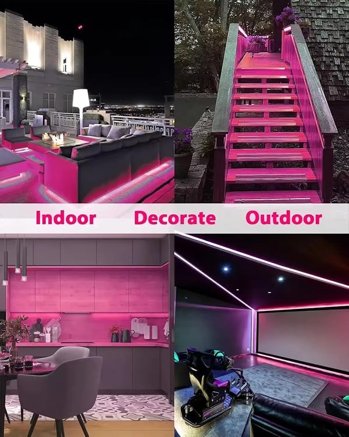 
                      
                        5 METER Neon Lights & 12V Adapter Silicone Flexible LED Strip Lights - Pink
                      
                    