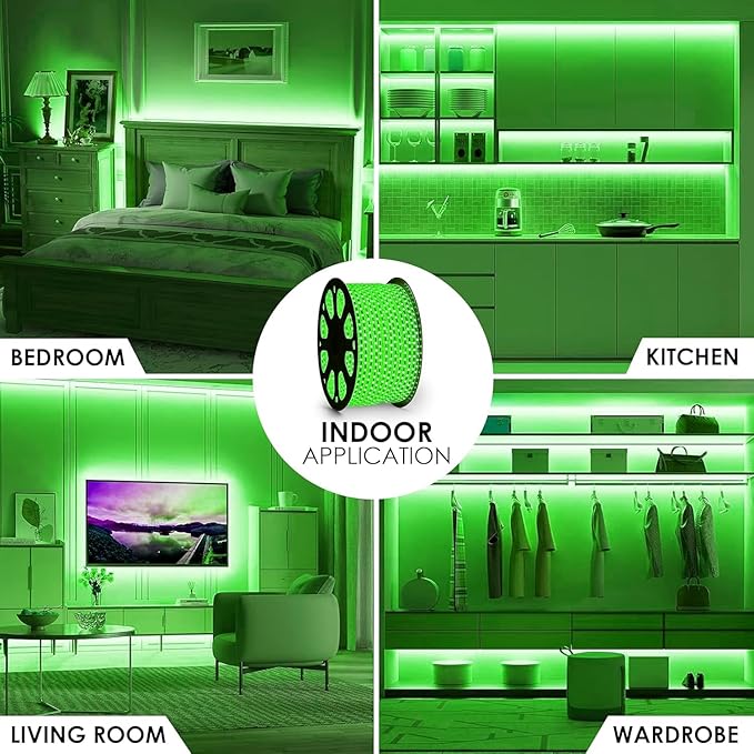 
                      
                        LED Strip Lights Waterproof Lighting for Interior Decoration & Events - Green
                      
                    
